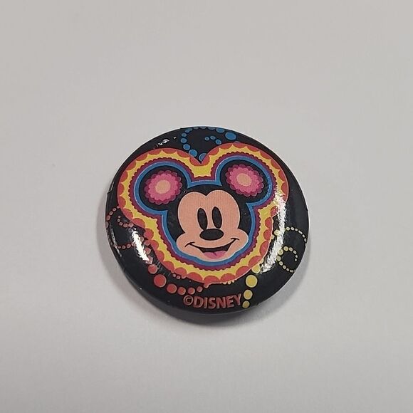 Disney Mickey Mouse Mini Pin Back Button - Picture 2 of 3